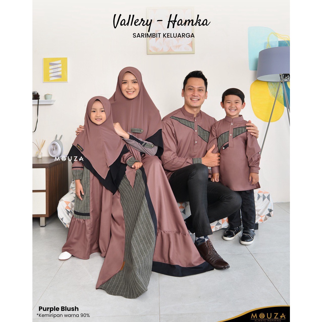 [REY] Dress Vallery Original by Mouza Indonesia Fashion Muslim / Gamis Sarimbit Lebaran 2022 / Baju 
