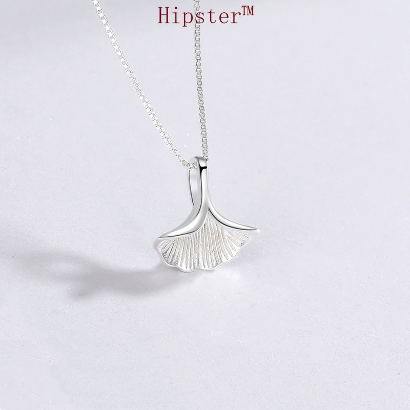 Korean Style New Elegant Simple Fashion Personality Ginkgo Leaf Pendant Necklace