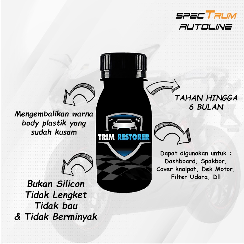 SPECTRUM TRIM RESTORER PENGHITAM BODY PLASTIK MOBIL MOTOR BISA COD PGM