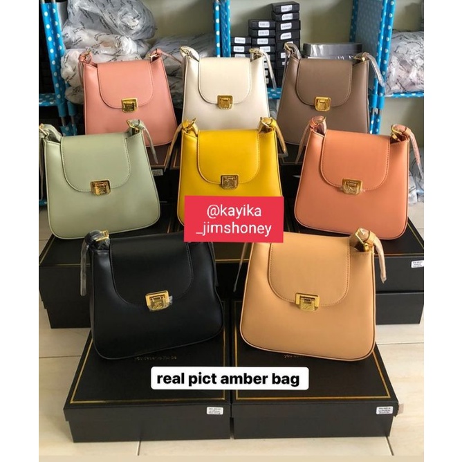 Free Box Amber Bag Jims Honey Tas Selempang Wanita Dapat 2 Tali Import