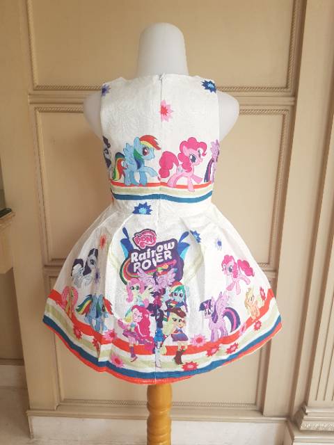 LITTLE PONY DRESS TOSCA / dress ulang tahun anak kuda poni pink putih pesta birthday lucu