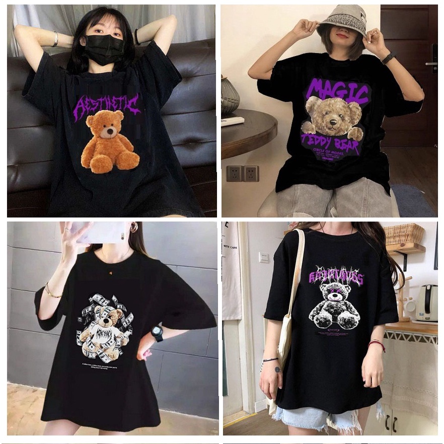 KAOS WANITA OVERSIZE / ATASAN TSHIRT WANITA OVERSIZE BEAR