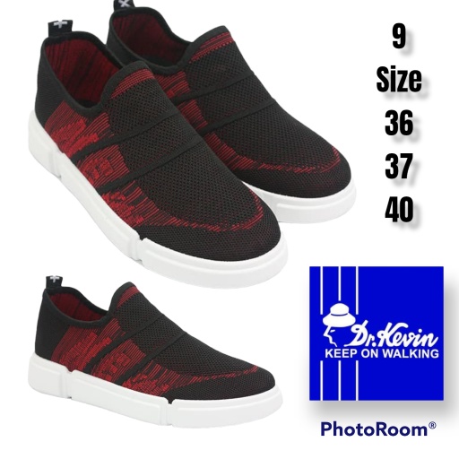 9-10 Dr. Kevin- Sepatu Kasual Sneaker Wanita Women Sneakers tanpa tali