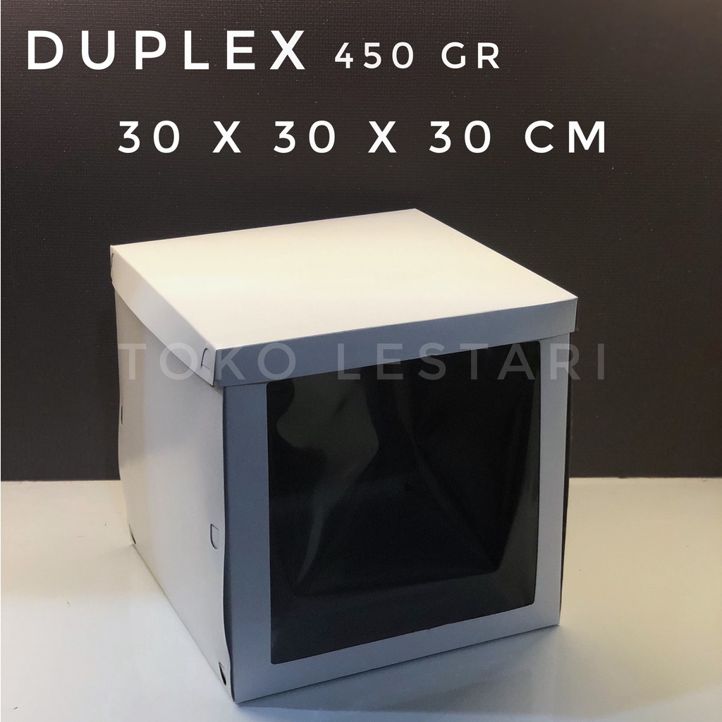 

Box Duplex Dus Kotak Box Tart Cake Tinggi 30x30x30 cm Dus Kue Tart Ulang Tahun Hampers dll