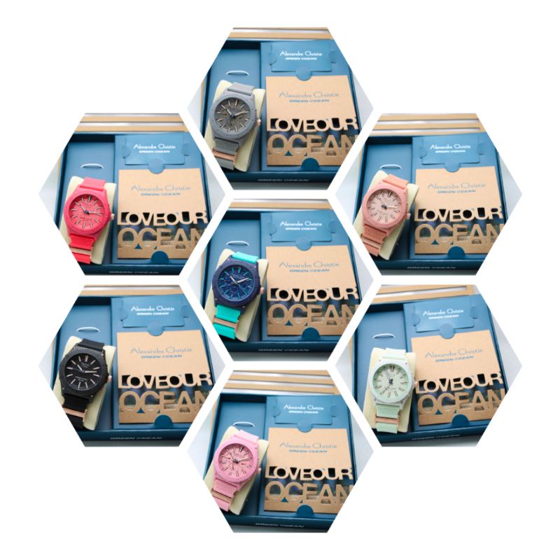 JAM TANGAN ALEXANDRE CHRISTIE AC 6584 6584 AC6584 GREEN OCEAN SPECIAL