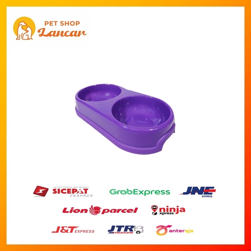 Tempat makan kucing / Cat double bowl tempat makan hewan