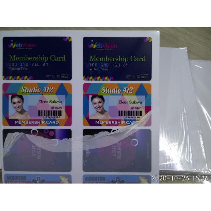 

BARANG BARU Kertas PVC Bahan ID Card Instan - White