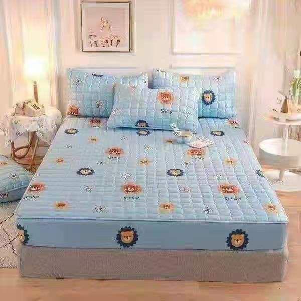 SPREI WATERPROOF ANTI AIR SEPREI MOTIF UKURAN 180X200 DAN 160X200CM-BERUANG DASAR BIRU