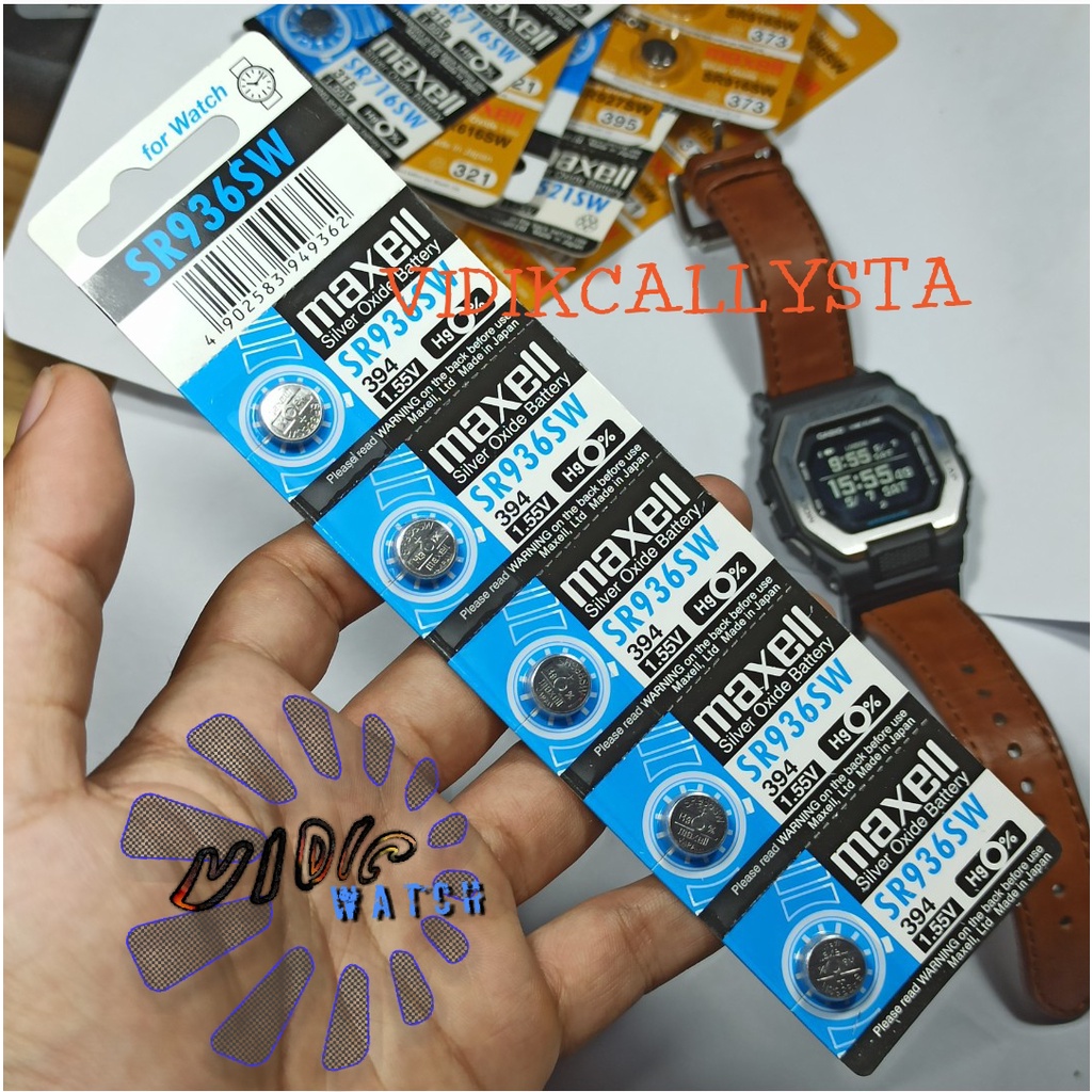 ORIGINAL BATERAI JAM TANGAN MAXEL 394 SR936SW SR 936 SW ORIGINAL BATRE BATREI BATERAI KANCING JAM TANGAN