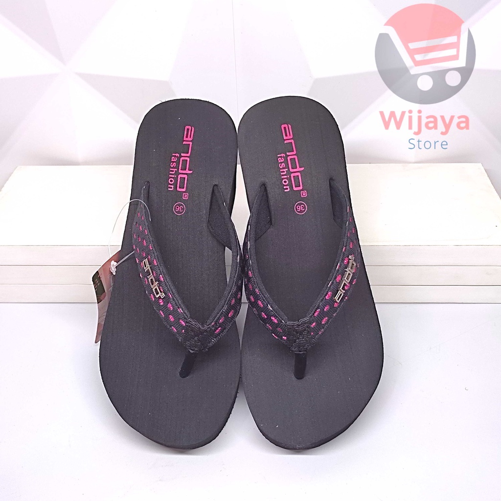 SANDAL WEDGES ANDO WANITA SENDAL TRENDY CEWEK PEREMPUAN WANDA SENORITA NOWELA