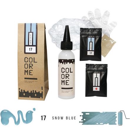 COLOR ME SNOW BLUE hair color cream cat pewarna rambut