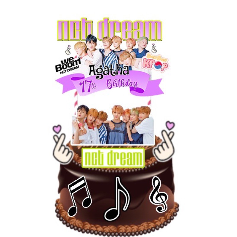 NCT Dream Kpop Topper Cake Birthday / Hiasan Kue Ulang Tahun