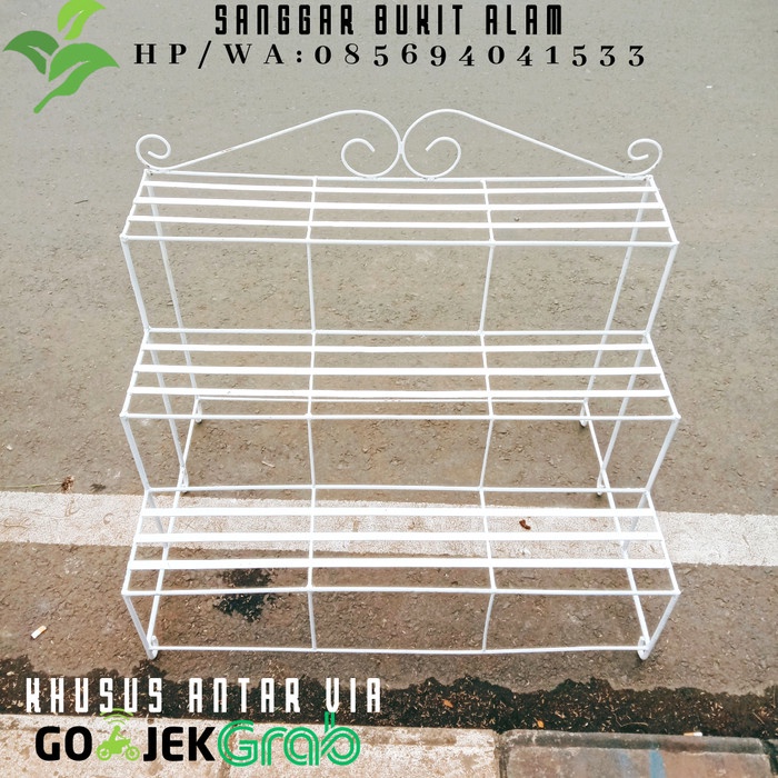 Rak Tanaman - Rak Pot Standing/ Rak Besi / Rak Bunga / Rak Tanaman Susun 3
