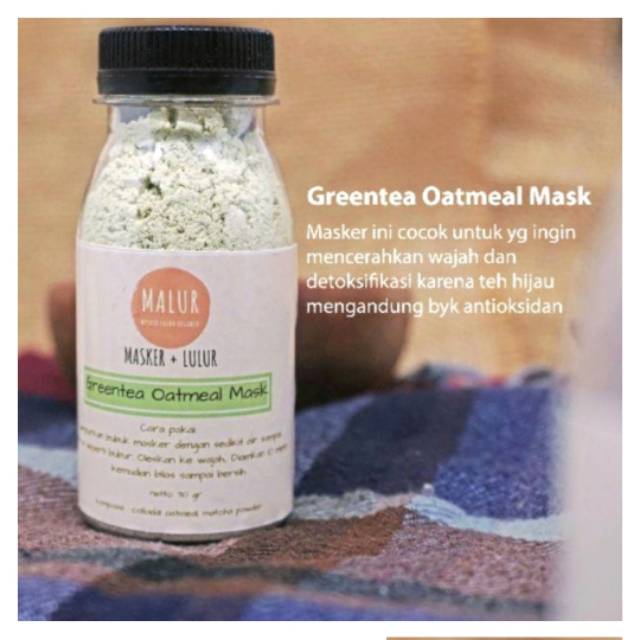 Malur Greentea Oatmeal Mask Indonesia