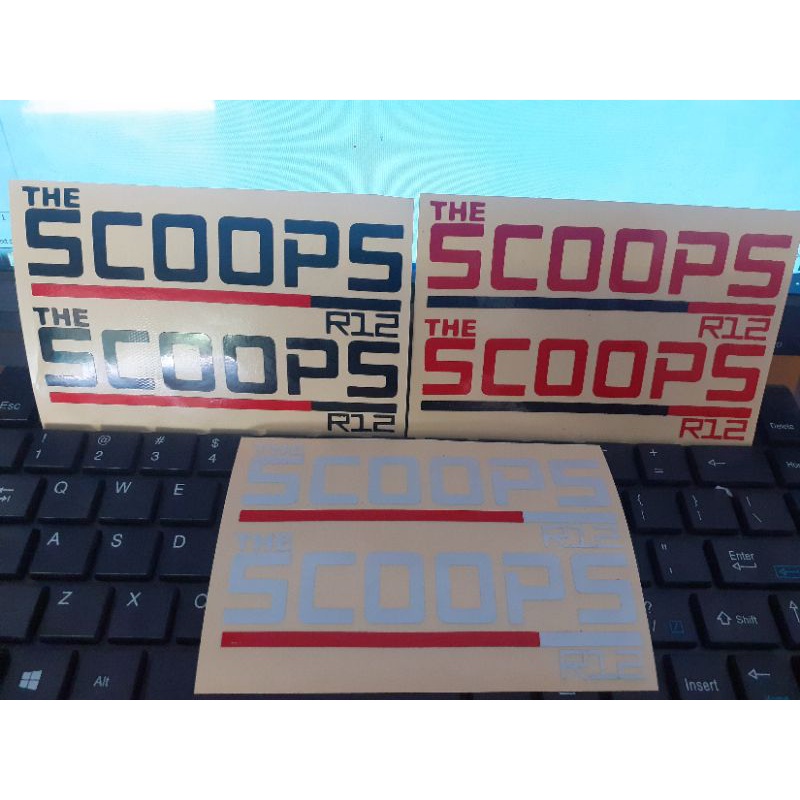 stiker motor sticker cutting varias the scoops r12