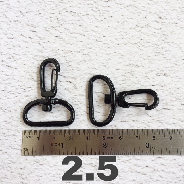 Kew-kew kait hook tas 2.5 cm hitam