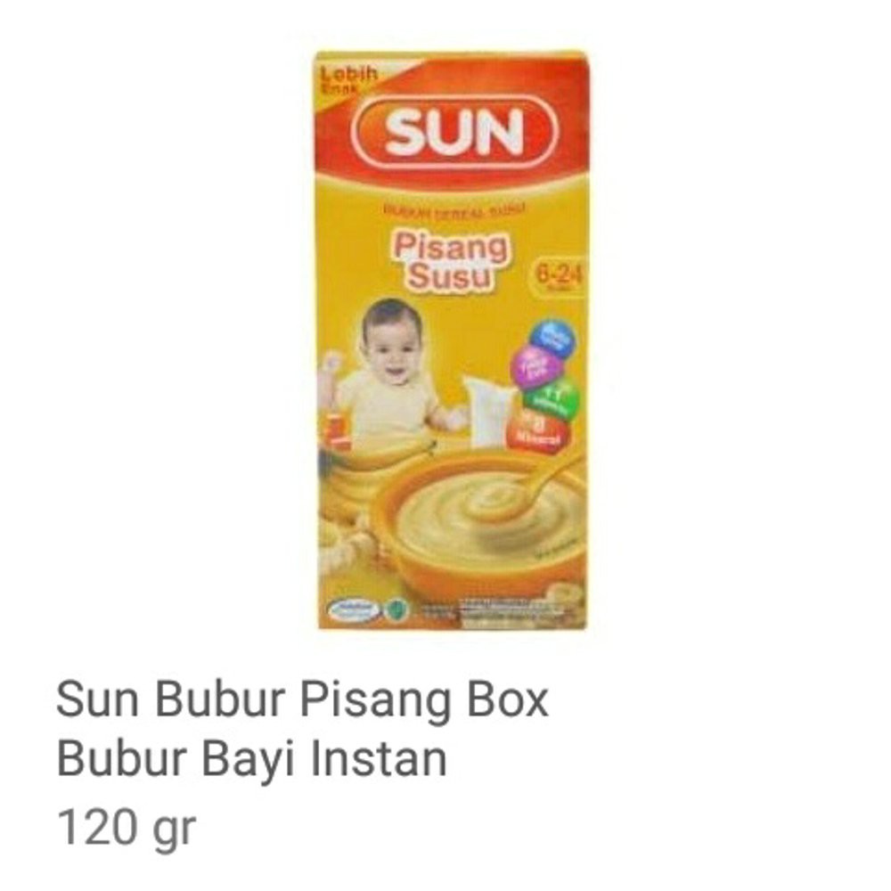 Jual Sun Bubur bayi rasa pisang susu 120gr Diskon