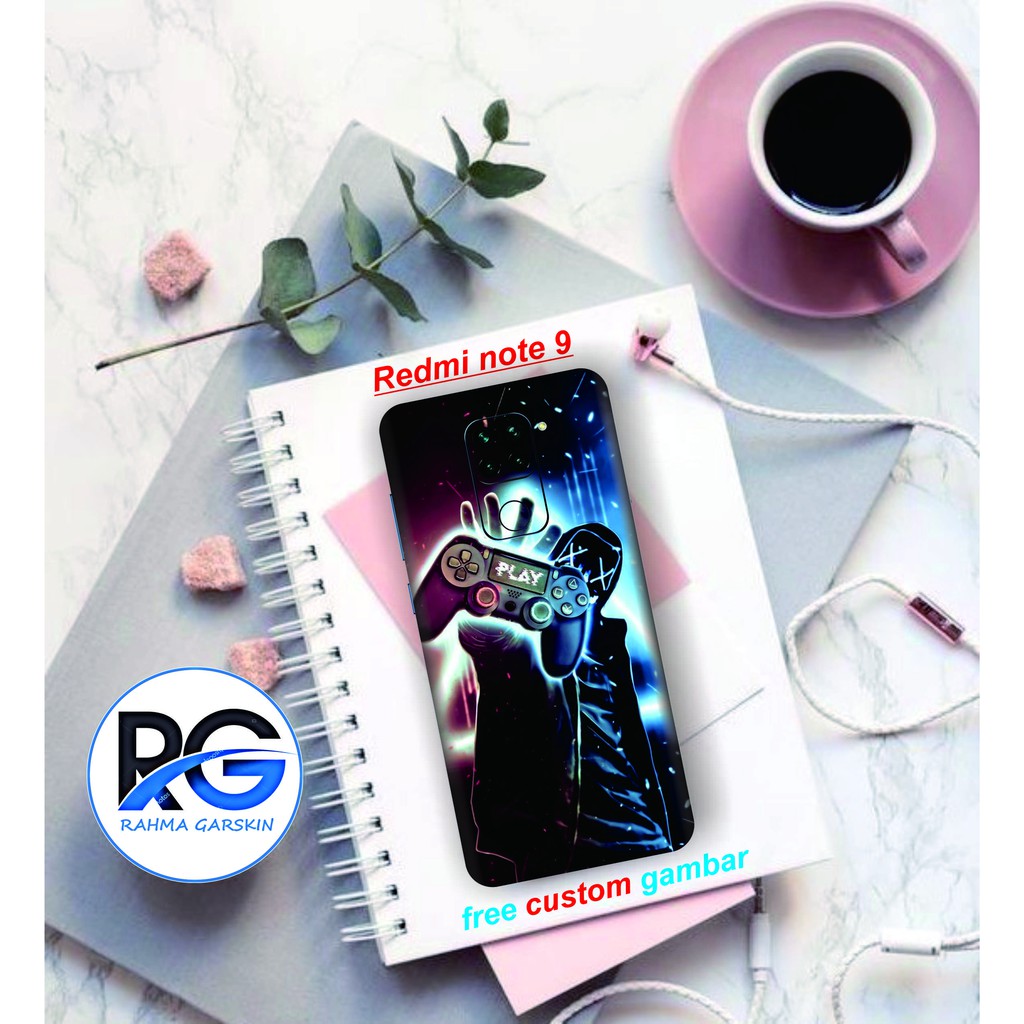 garskin hp redmi note 9 full body motif game play - free custom gambar via chat