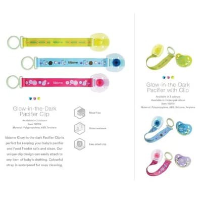 Kidsme 160119 Glow in the Dark Pacifier with Clip