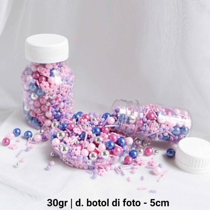 Topper Kue Sprinkle Mutiara Hiasan Kue Ulang Tahun Mutiara Pink Ungu