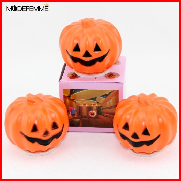 Lampu Malam Led Mini Bentuk Labu Halloween Untuk Dekorasi Kamar Anak
