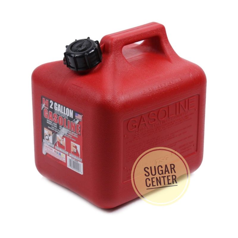 Midwest Jerigen Plastik HDPE 2 Galon/Jerigen Bensin/Jerigen Solar/Jerigen Bahan Bakar 7.5 Liter
