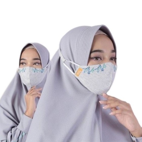 MASKER NIBRAS DEWASA MCAN 001A MASKER CANTIK NIBRAS MASKER HIJAB MASKER BORDIR