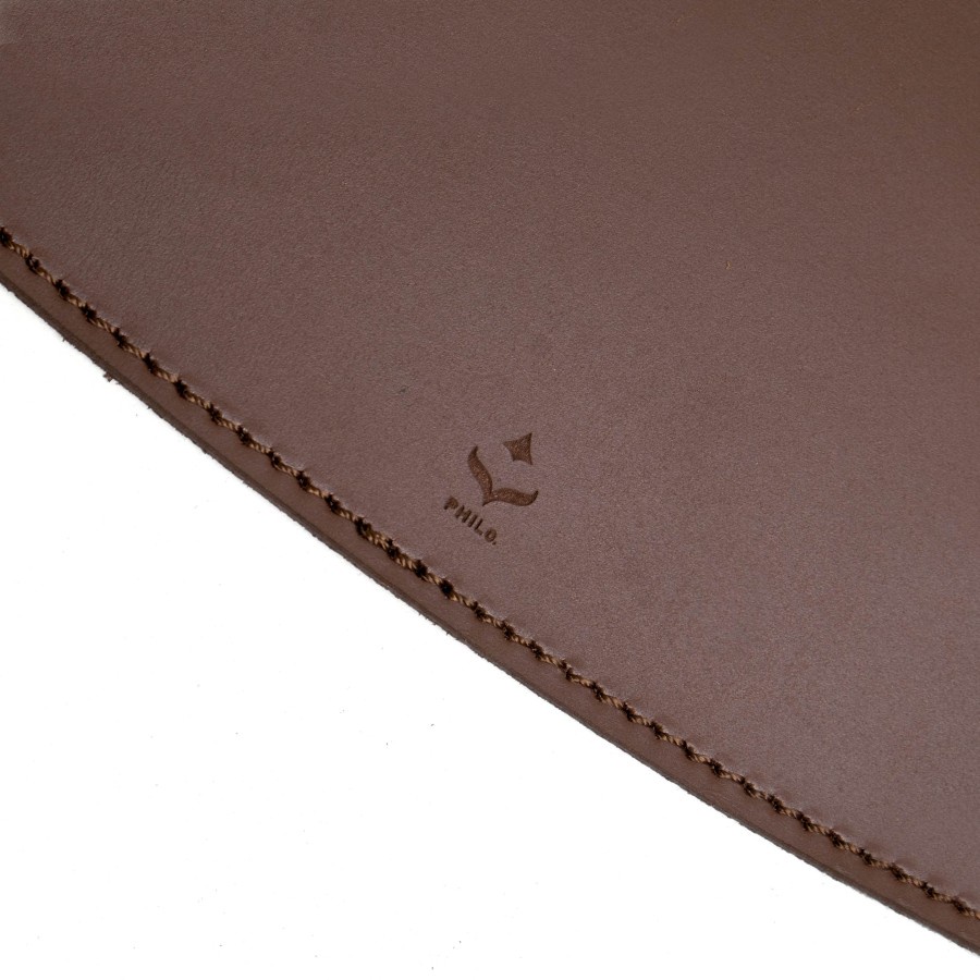 Mouse Pad Kulit Asli Genuine Leather - MOMO - Cokelat