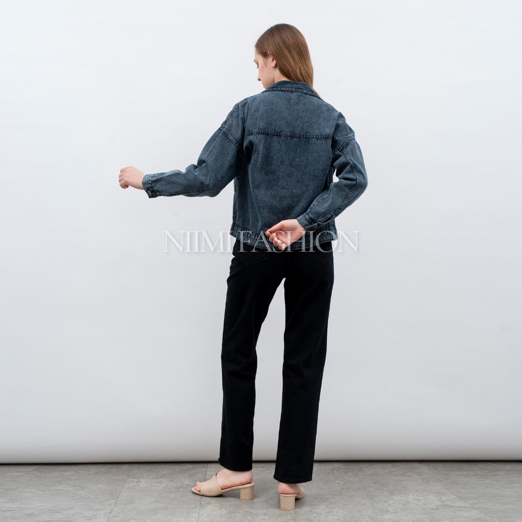 NIMI - Nacy Jacket Mom Jeans Wanita Jacket Crop Denim