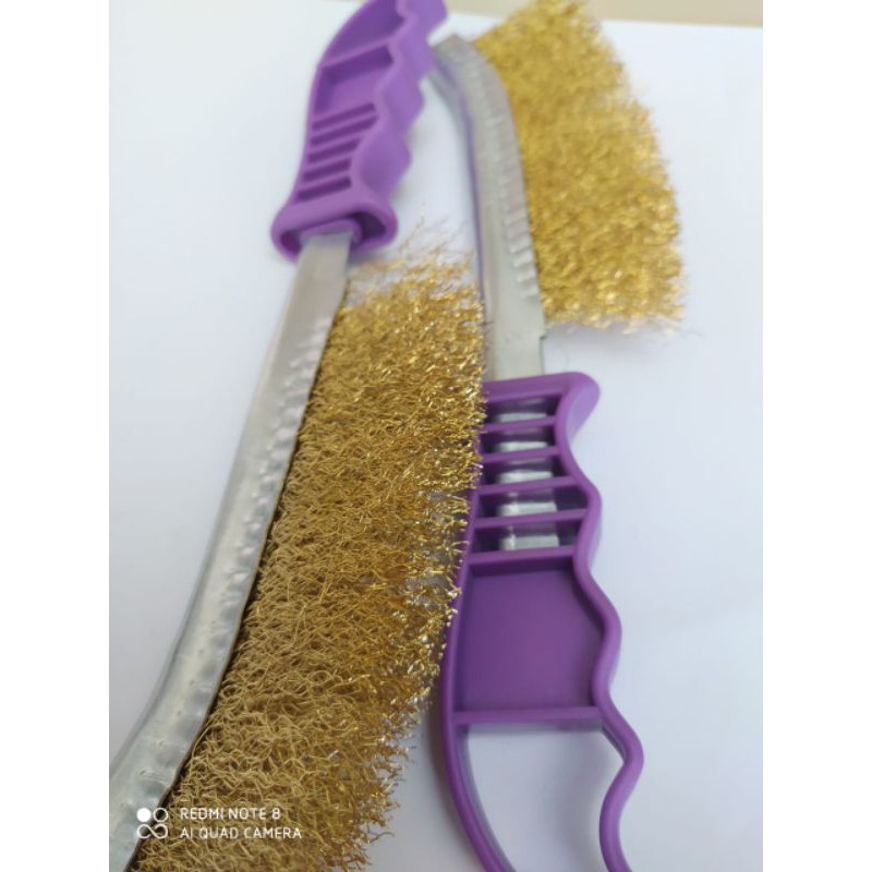 Sikat Kawat plus gagang pvc / Sikat Kuningan / Brush
