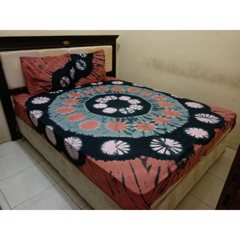 SPREI NO 1 SPREI TEADYE BED 160X200 KASUR 180X 200 SPREI BATIK PEKALONGAN SPREI BUNGA SPREI JUMPUTAN