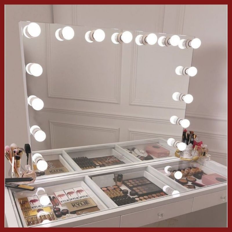 [ BERGARANSI ] Lampu Kaca Rias 3 Warna / Vanity Mirror (TANPA KACA)