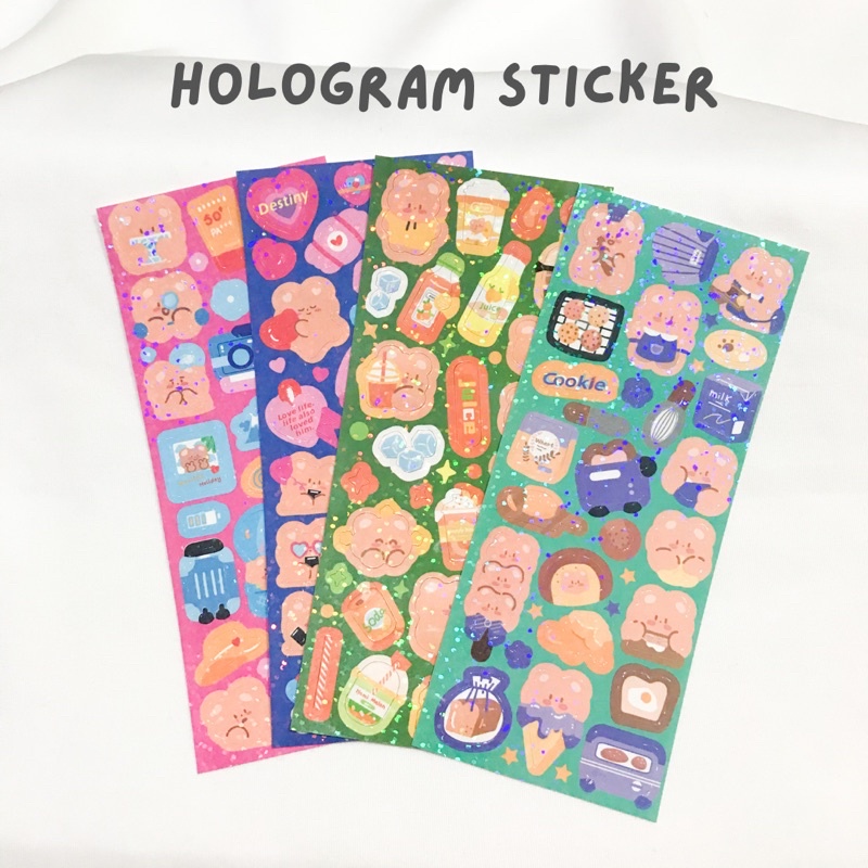 

1 Sticker Sheet Sticker Beruang Korea Ins sticker Deco DIY BUJO Journal Diary Scrapbook