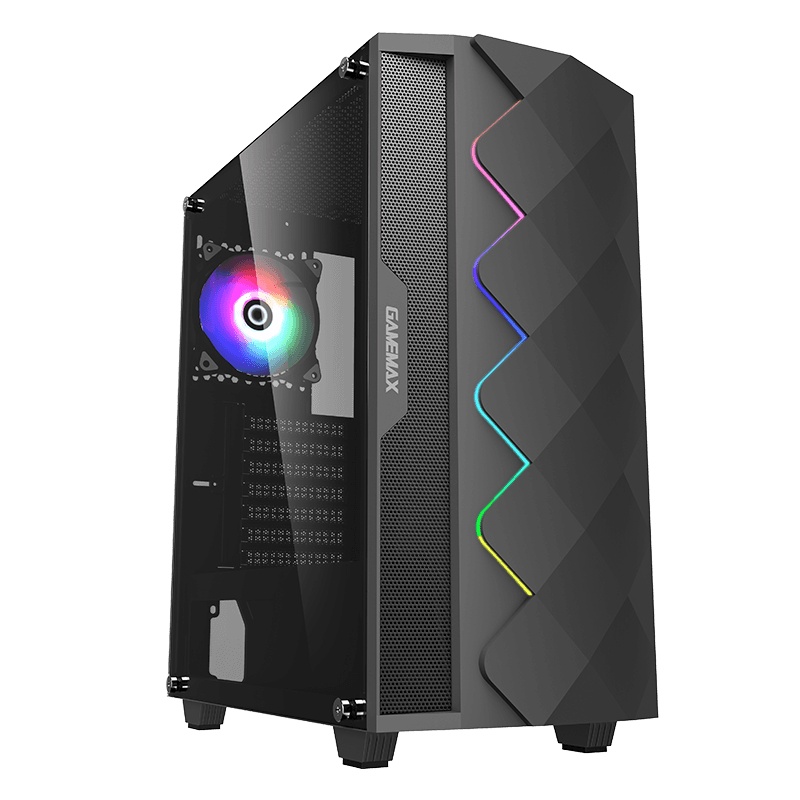 Gamemax Diamond COC PC Case with COC Turbo Fan Tempered Glass