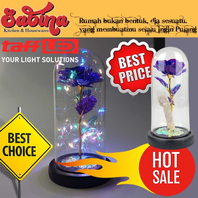 Lampu LED Hias Dekorasi Model Bunga Mawar Black Illumination Rose BR