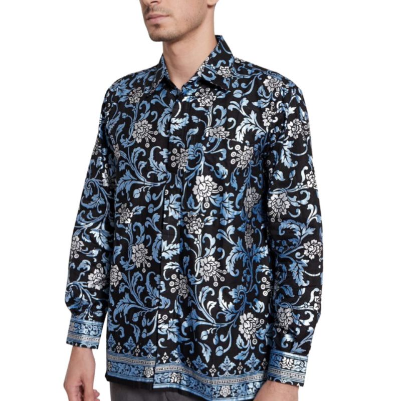 Promo Kemeja Batik Prada Biru N5Wp8gCyVj9KO