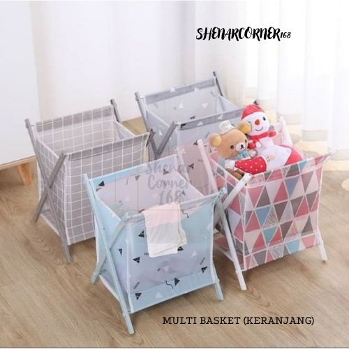 SHENAR KERANJANG BAJU KOTOR / LAUNDRY BAG WASHDAY KERANJANG BAJU KOTOR / TEMPAT BAJU KOTOR KOTAK BAJU BISA DI LIPAT - MULTI STORAGE BASKET, SHENARCORNER168