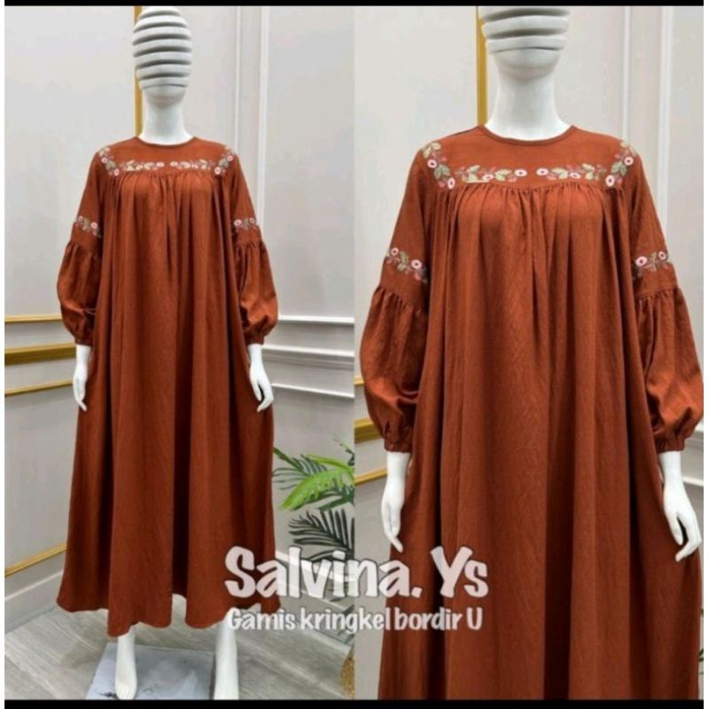 gamis salvina bordir U kringkel baru