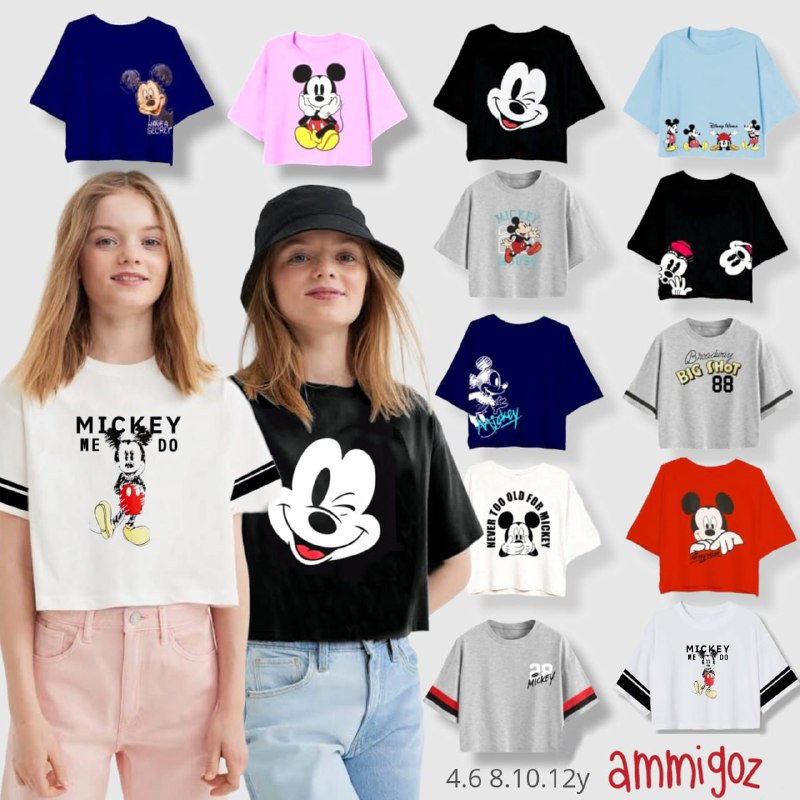 Miki Mouse Oversize Crop Tee by Ammigoz