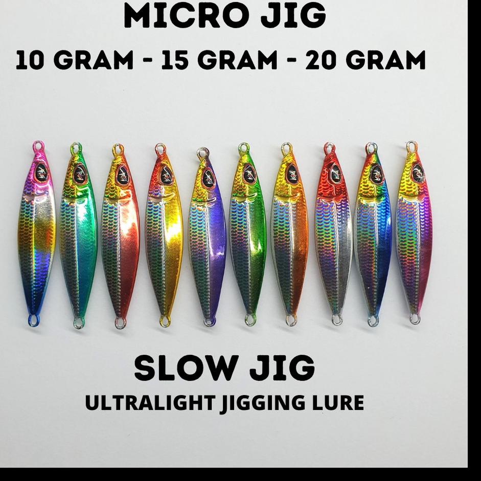[] Micro Jig 10 Gram Umpan Micro Jig 15 Gram Metal Jig 20 Gram Mikro Jig UL Slow Jig Jigging Lure rm