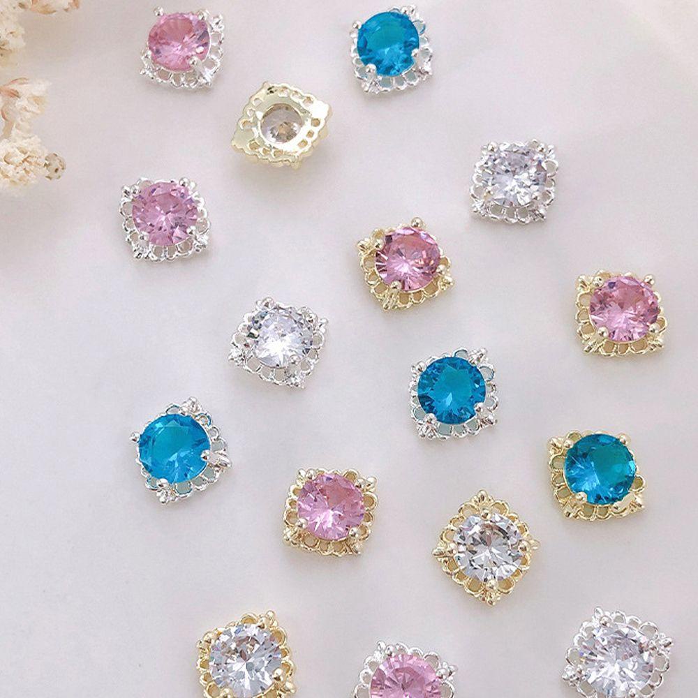 Agustina Nail Art Rhinestones Korea Jepang Indah Berongga Warna-Warni Manicure 3D Perhiasan Kuku