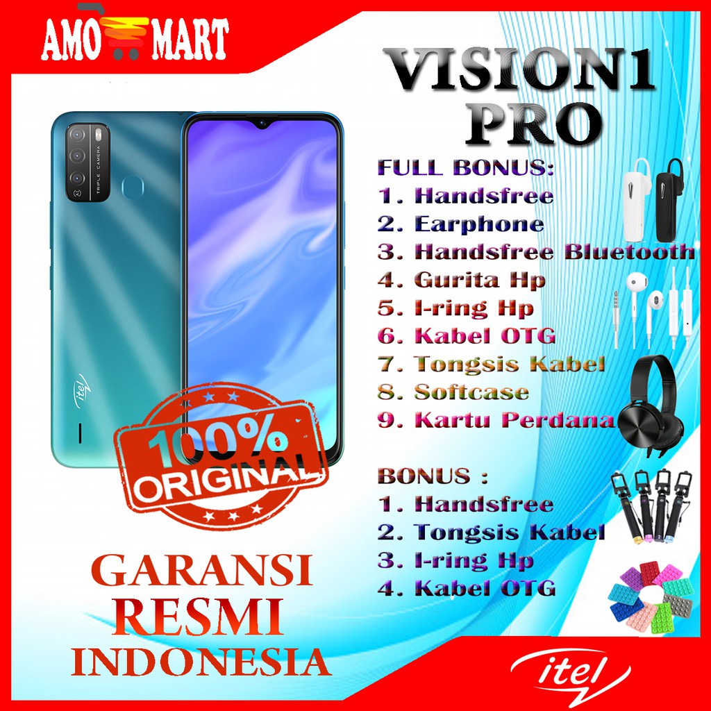 HP BARU INFINIX iTEL VISION1 PRO RAM 2/32GB & 3/32GB NEW 100% ORI GRS RESMI INDONESIA TERMURAH-2/32Ice Crystal Blue