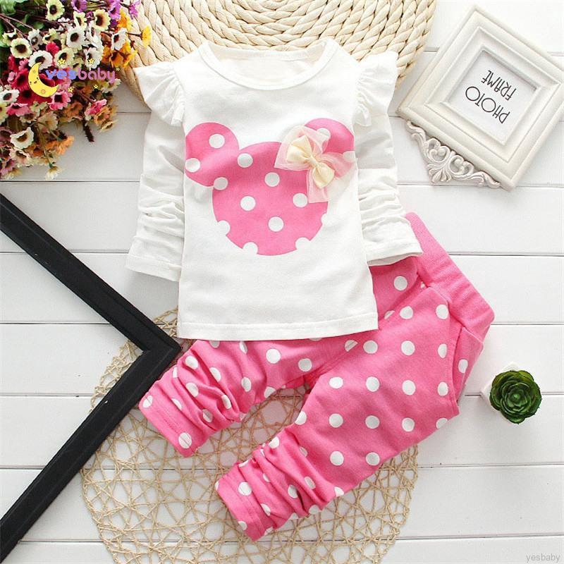 YESBABY Setelan Anak Perempuan Kaos Bayi Lengan Panjang YESBABY Setelan Anak Perempuan Kaos Bayi Lengan Panjang
