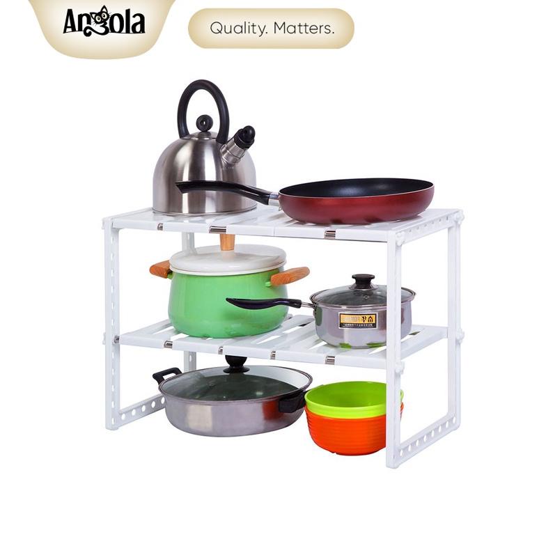 Angola Rak Panci Bawah Wastafel E14 Bumbu/Sepatu/Buku 2 Tingkat Dapur Wastafel , ...