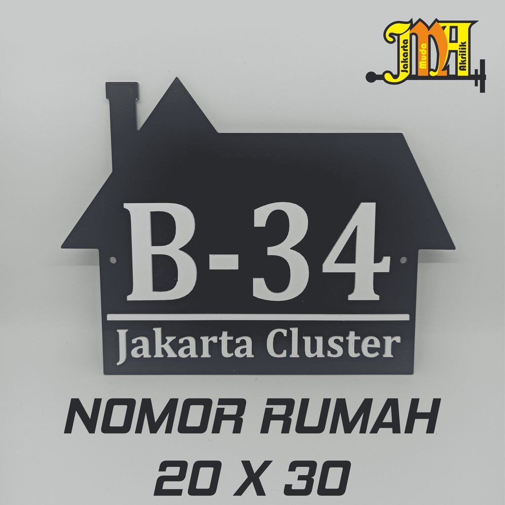 Nomor Rumah Acrylic TIPE B 20 X 30 | Shopee Indonesia