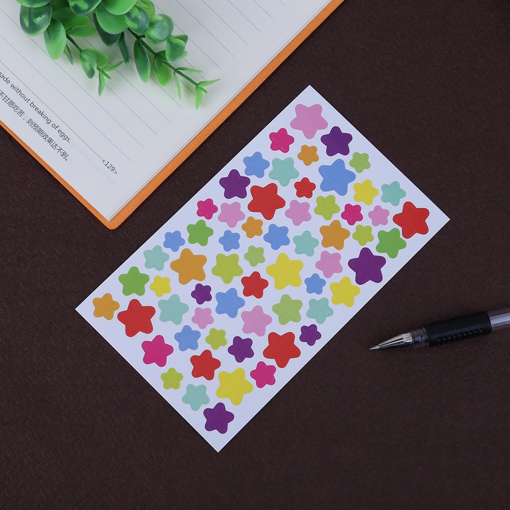 

T1 Colorful Love Heart Five-pointed Star Rainbow DIY Photo Album Sticker Diary K6