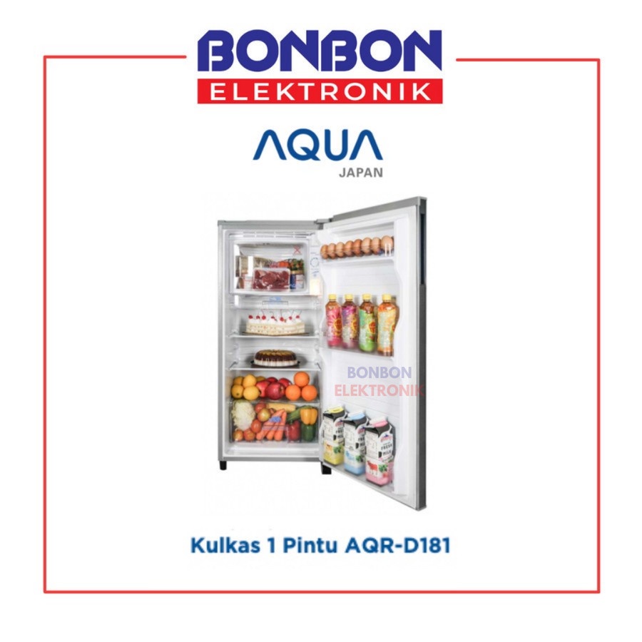 AQUA Kulkas 1 Pintu 150L AQR-D181 / AQRD 181 / AQRD181 (DS/LS/LB/LK)