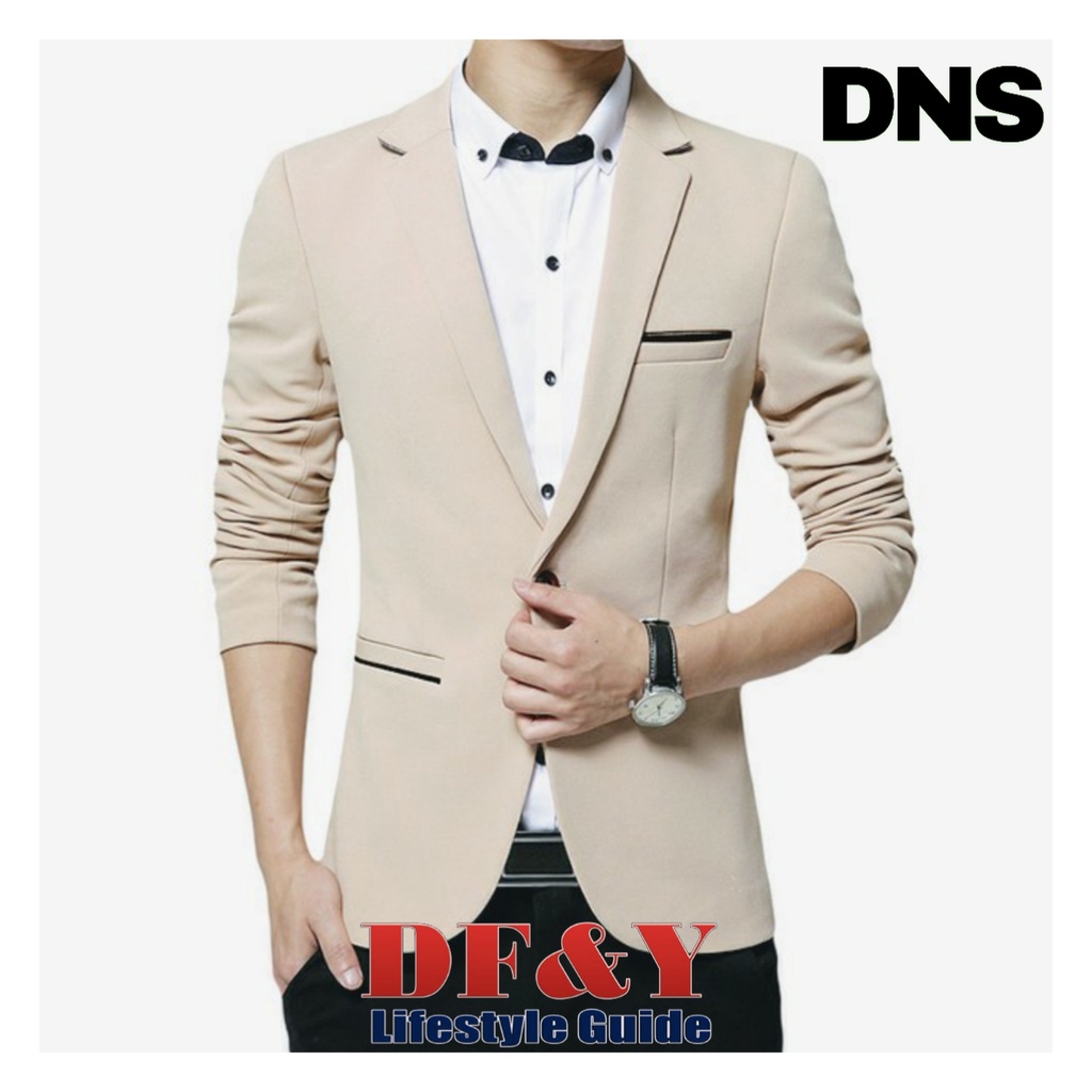 Daniera Jas Blazer Pria Cream/Krem Original DF&Y / Jas Blazer Kerja Kantor Formal / Jas Style Korea 