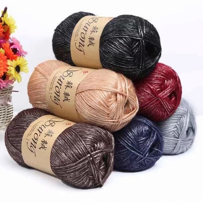 BENANG IMPORT POLYESTER AKRILIK IMPORT BERKUALITAS RAJUT KNITTING SOFT