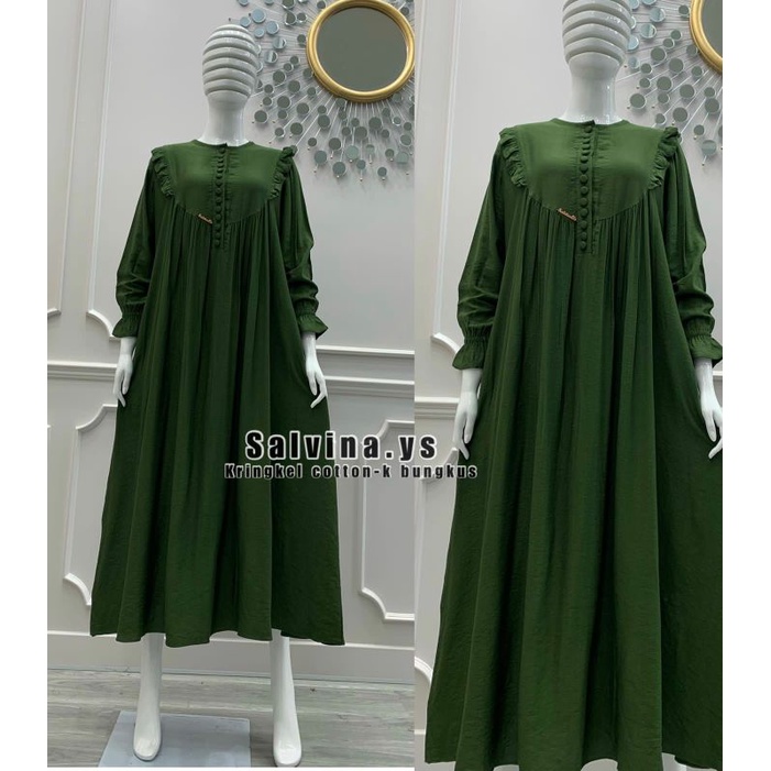 Gamis kringkel salvina Renda dada